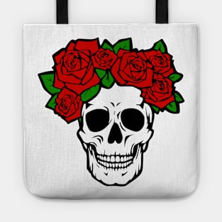 Funny Skull Roses Tote