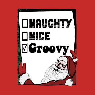 Family Christmas - Naughty Nice GROOVY, Family Christmas T-shirt, Pjama T-Shirt