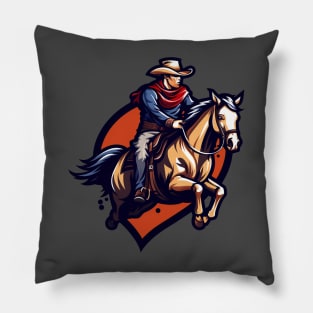 man riding horse Pillow