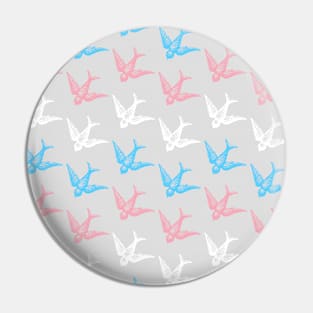 Trans Birds Flag Design Pin