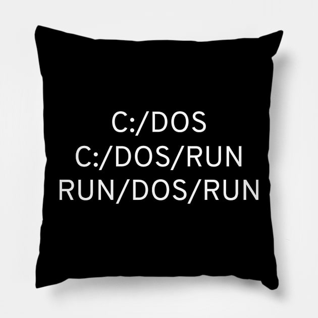 C Dos Run Pillow by winstongambro