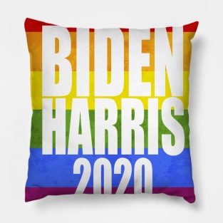 Biden Harris 2020 LGBTQ Pride Rainbow Pillow