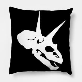 Terra Fossil Triceratops Head White Pillow