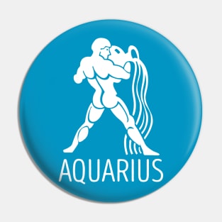 Astrological Zodiac Tee Shirts - Aquarius the Water-Bearer Pin