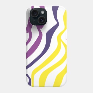 Wavy Red Yellow Purple Abstract Design Phone Case