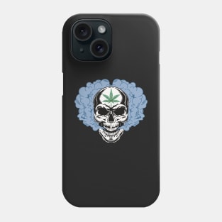 skull blue smoke Phone Case