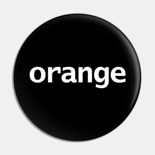 Orange Minimal Food Typography White Text Pin