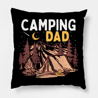 Father's Day Camping Dad Camper Campfire Men Pillow