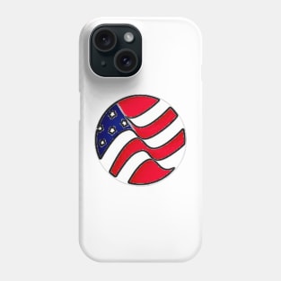 American Flag Sketch Phone Case