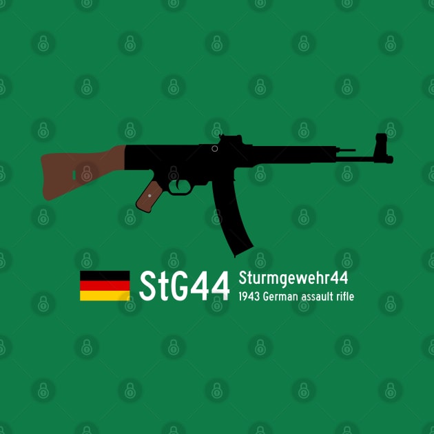 Stg44 Sturmgewehr44 or Mp44 Historical 1943 German assault rifle white. by FOGSJ