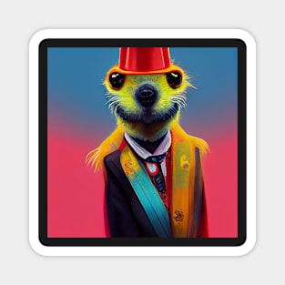 colourful meerkat 04 Magnet