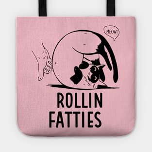 Rolling Fatties Funny Fat Cat Cute Kitten lover Tote