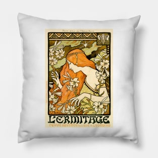 Revue L 'ERMITAGE by Paul Berthon 1897 French Artist Art Nouveau Lithograph Pillow