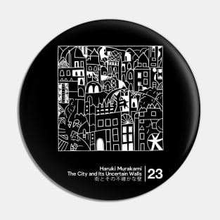 The City and Its Uncertain Walls - Minimalist Artwork Design Pin