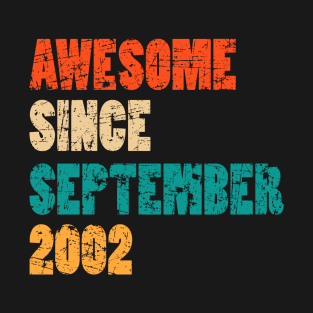 Awesome Since September 2002 17 Years Old Bday Gift 17th Birthday T-Shirt