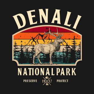 National Park Yellow Denali 1917 Preserve Protect T-Shirt