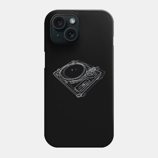 Turntable Technics 1210's DJ Phone Case by SilverfireDesign