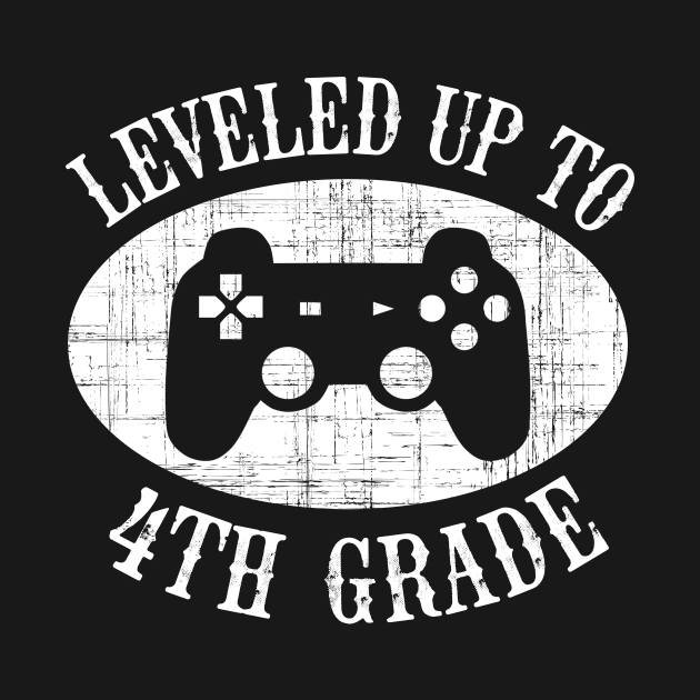 Leveled Up To 4th Grade Gamer Back To School First Day Boys by kateeleone97023