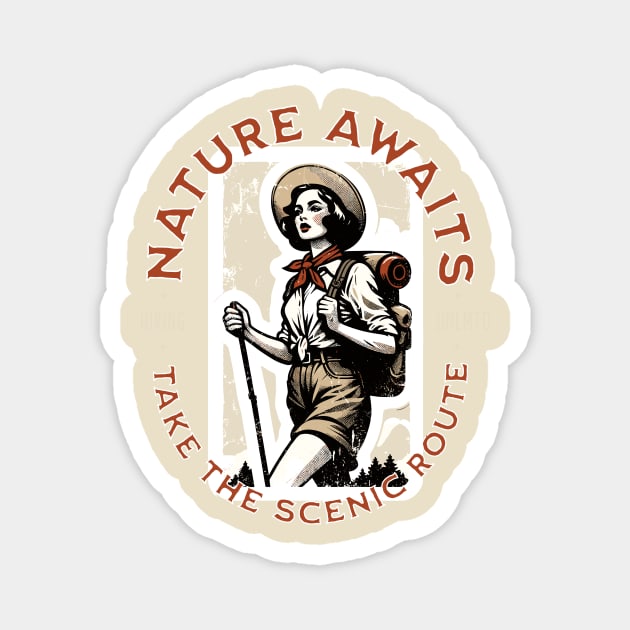 Nature Awaits, Take the Scenic Route Magnet by Vinokurio