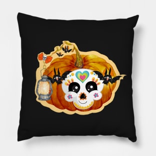 halloween pumpkin face Pillow