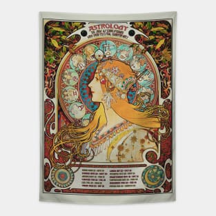 Vintage Gypsy Astrology Poster | Alphonse Mucha Tapestry