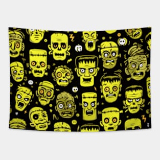 Frankenstein and Monsters Pattern Tapestry