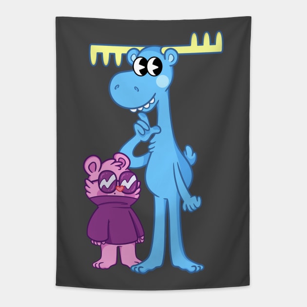 Happy Tree Friends Mole and Lumpy Tapestry by Get A Klu Comics