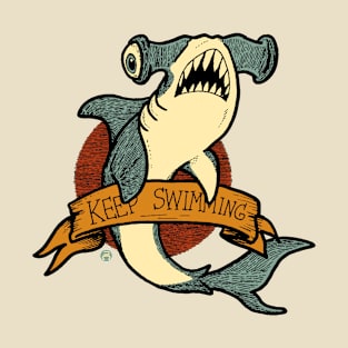 Vintage tattoo HammerShark T-Shirt