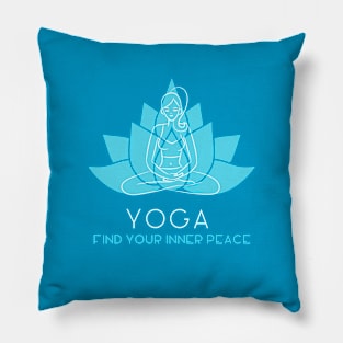 Yoga. Find your inner peace. Pillow