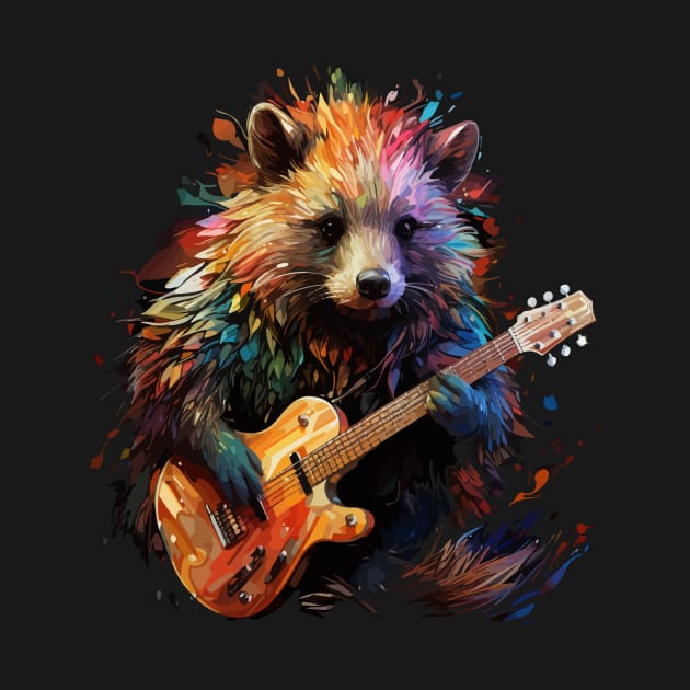 Porcupine Playing Guitar by JH Mart