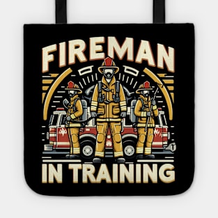 FIREMAN IN TRAINING funny Tote