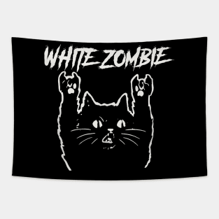 white zombie and the cat Tapestry