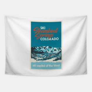 Steamboat Springs Vintage Ski Poster Tapestry