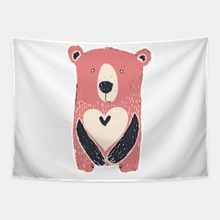 Teddy Bear with a heart. Valentine's Day Gift Tapestry