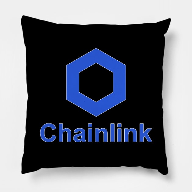 Chainlink Crypto Link Pillow by BitcoinSweatshirts