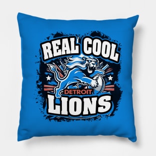 Real Cool Detroit Lions Fan Art Pillow