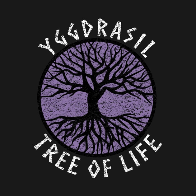 Tree of Life Yggdrasil Purple Valhalla Vikings Grunge Distressed by vikki182@hotmail.co.uk