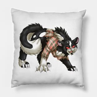 WereCat: White Bicolor Pillow