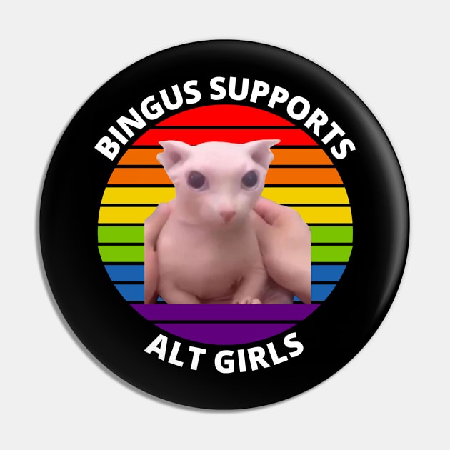 Bingus My Beloved Sphinx Cat Meme Pin by BobaPenguin