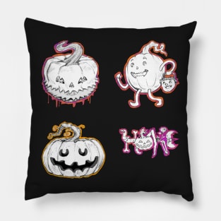Halloween B&W Jack O' Lantern Sticker Pack Pillow