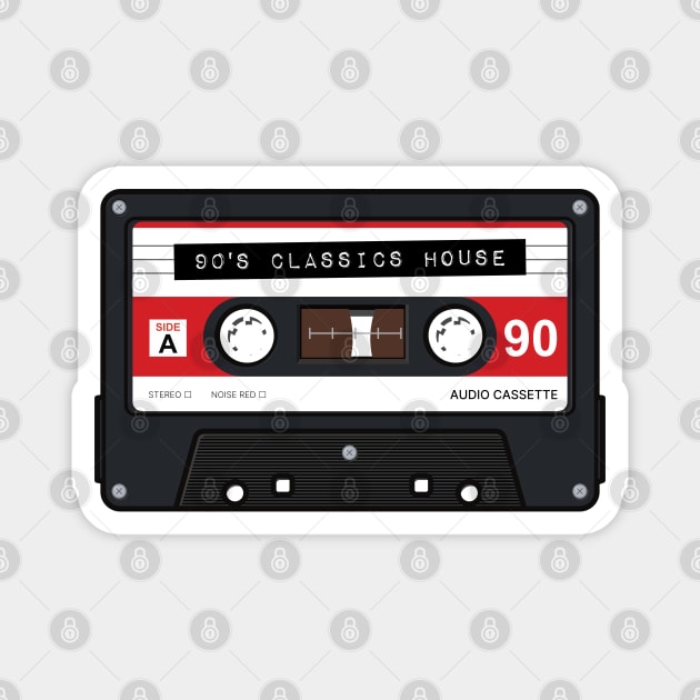 90s Classics House Music Cassette Tape Magnet by Hixon House