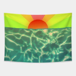 The sun and the sea - sun rise colors Tapestry