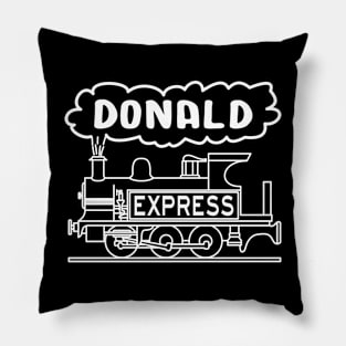 Donald Boys Name Steam Train Locomotive For Donald Pillow