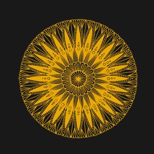 Mandala (gold on black) T-Shirt