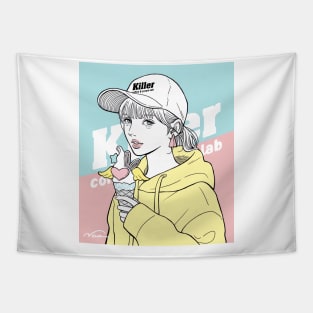 Ice Cream Girl Tapestry