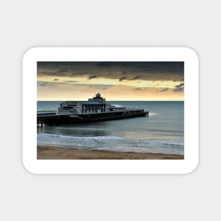 Bournemouth Pier And Beach Dorset England Magnet