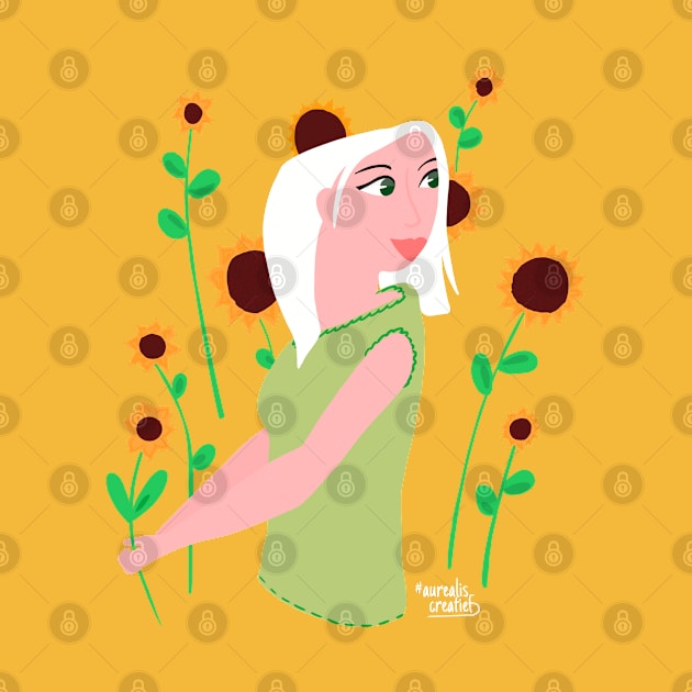 Sunflower girl by Aurealis