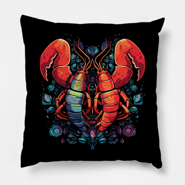Lobster Couple Valentine Pillow by JH Mart