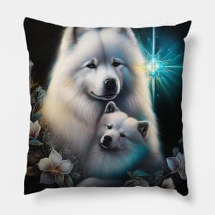 Captivating Samoyeds Pillow