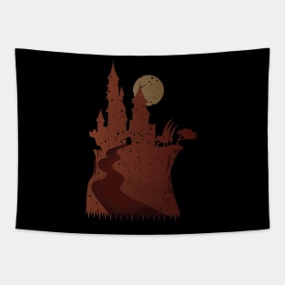 A castle on a rock Tapestry